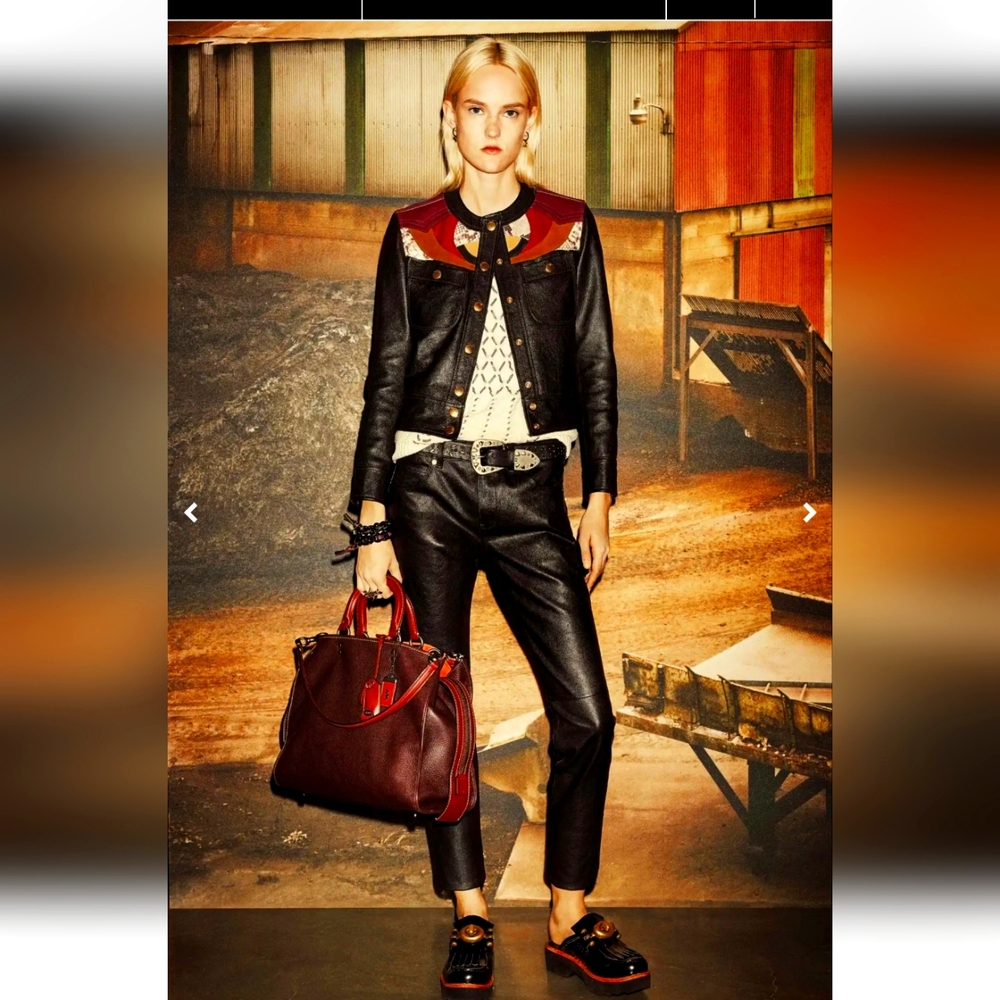 COACH 1941 Lambskin Leather Pants Size 8 NEW WITH tags